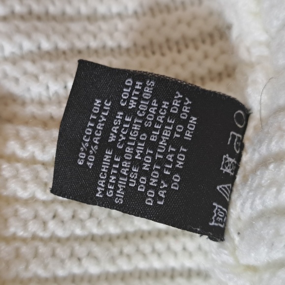 Makobi Men’s Streetwear Sweater Cable Knit Zip Cardigan Cream Hooded Pockets XL - Picture 9 of 15